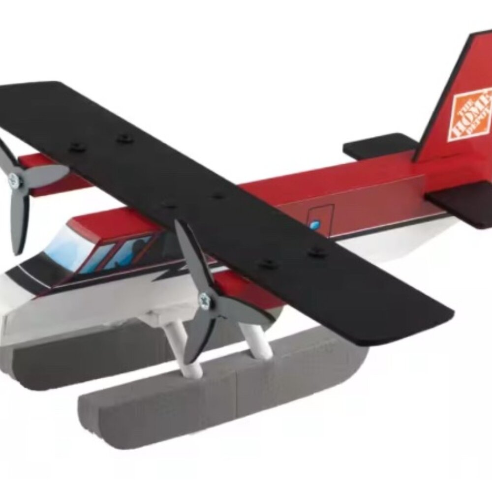 Home Depot Kid's Workshop Rescue Floatplane, With Pin, Certificate and Stickers